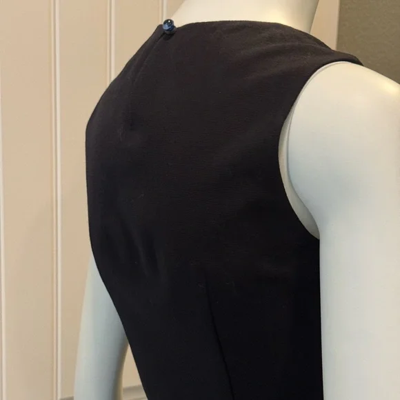 Orla Kiely Tiered Ruffle Dress | Dark Navy |Sleeveless Size 4 - Picture 10 of 16